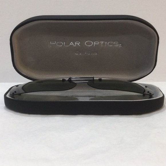 Polar Optics Clip-On Sunglasses EUC in hard shell case - Picture 2 of 3